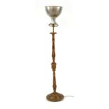 A gilt wood standard lamp,