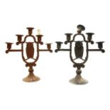 A pair of candelabra,