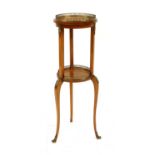 A 19th century satinwood urn stand,