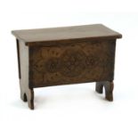 A miniature oak coffer,