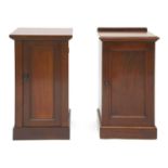 Two similar mahogany pot cupboards,