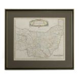 Robert Mordon, hand coloured map of Suffolk,