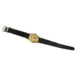 A 9ct gold Omega gents strap watch,