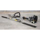 A Titan petrol long arm hedge strimmer