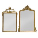 A gilt gesso wall mirror,