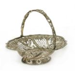 A George III silver sweetmeat basket