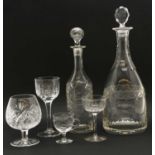 Collection of 19th century and later glass ware,