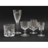 A quantity of various drinking glasses,