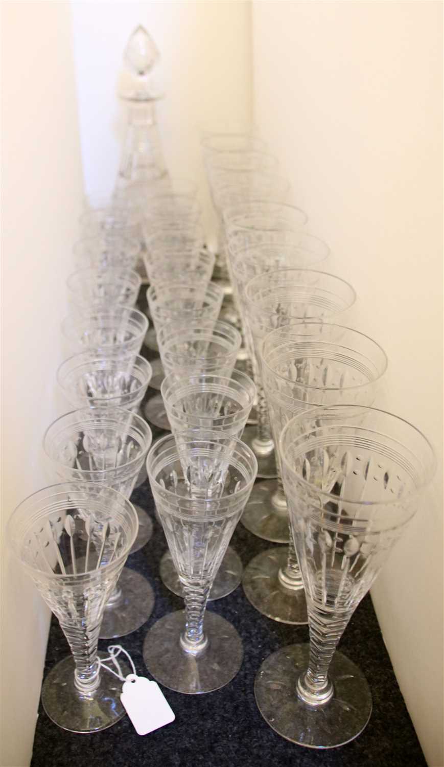 A suite of Stuart drinking glasses and a decanter, - Image 2 of 2