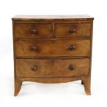 A 19th century mahogany bow fronted chest of drawers