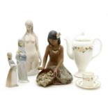 A collection of ceramics,