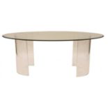 A contemporary Lucite dining table,