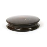 A treen table snuff-box and cover,