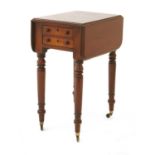 A Victorian mahogany worktable,