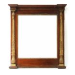 A 19th century mahogany pier mirror,