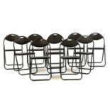 Ten 'Harbour Houseware' metal folding chairs,