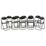 Ten 'Harbour Houseware' metal folding chairs,