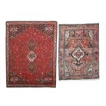 A modern Shiraz rug,