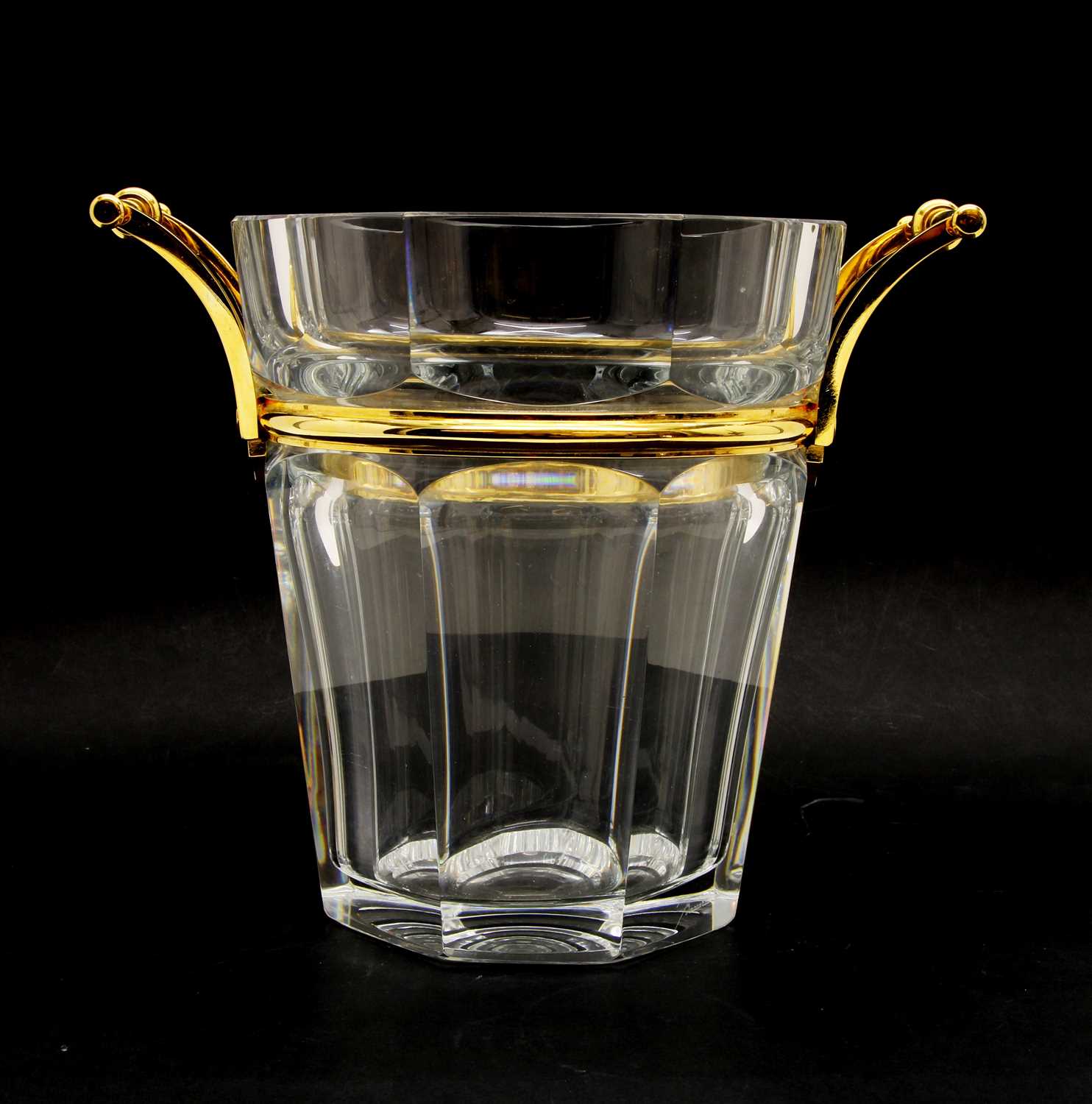 A Baccarat crystal champagne bucket,