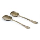 A James II silver trefid spoon,