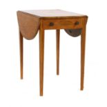 A Regency style inlaid satinwood Pembroke table,