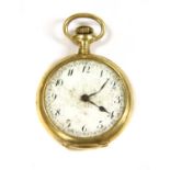 An 18ct gold top wind pocket watch,