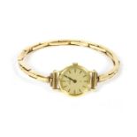 A ladies 18ct gold quartz Eterna wristwatch,