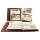 Seven GB Queen Elizabeth II Royal Mail First Day Albums