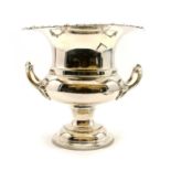 A silver plated Victorian campana ice pail,