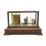 An Edwardian oak cased barograph,