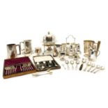 A collection of silver and plate,