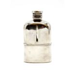 A Victorian silver pocket flask,