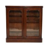 A glazed mahogany bookcase,