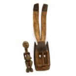 Two Dogon (West Africa) carved wooden items,