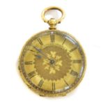 An open faced key wind pocket watch,