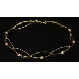 An 18ct gold and cultured pearl necklace by Christopher Wharton, c.2000