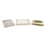 A Victorian silver card case,