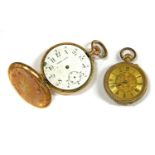A ladies open faced pin set pocket watch,