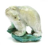 A 20th Century pottery model of a polar bear,