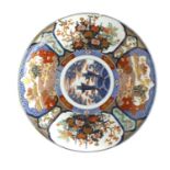 A large Japanese Imari charger,