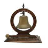 An Edwardian brass table bell,