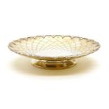 A silver low pedestal dish,