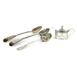 A George IV silver fiddle pattern basting spoon,