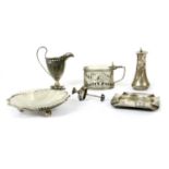 A small mixed lot of variously hallmarked silver items