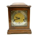 A 20th Century oak cased Westminster chiming bracket clock,
