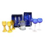 A collection of glassware,