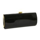 A Jimmy Choo black patent leather trinket clutch