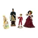 A collection of porcelain figures,