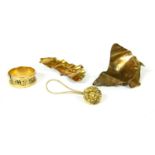 An assortment of gold jewellery,