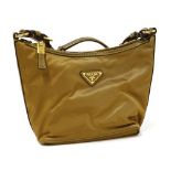 A Prada metallic canvas mini shopper handbag,